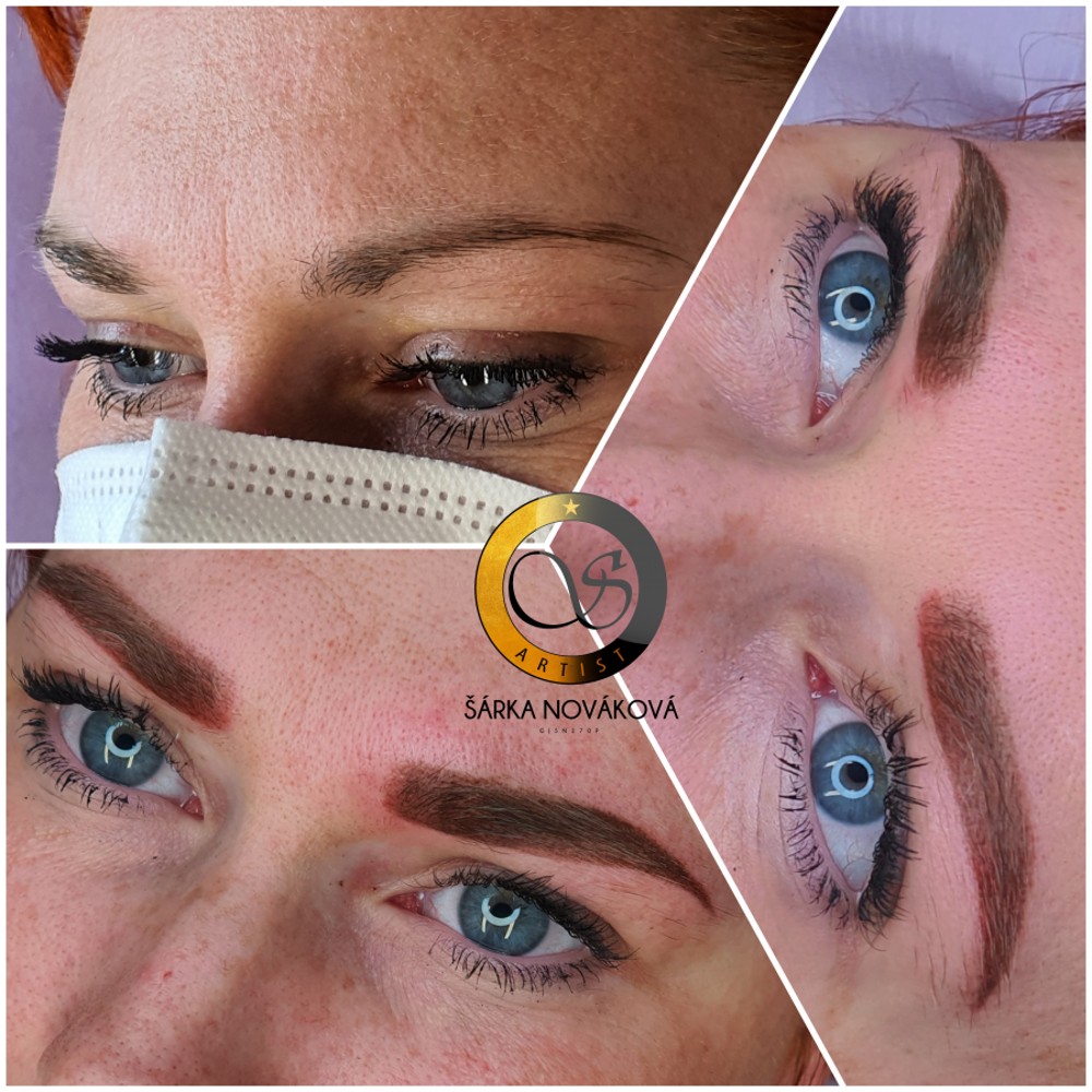 Ombre-pudrový efekt, permanentní make up