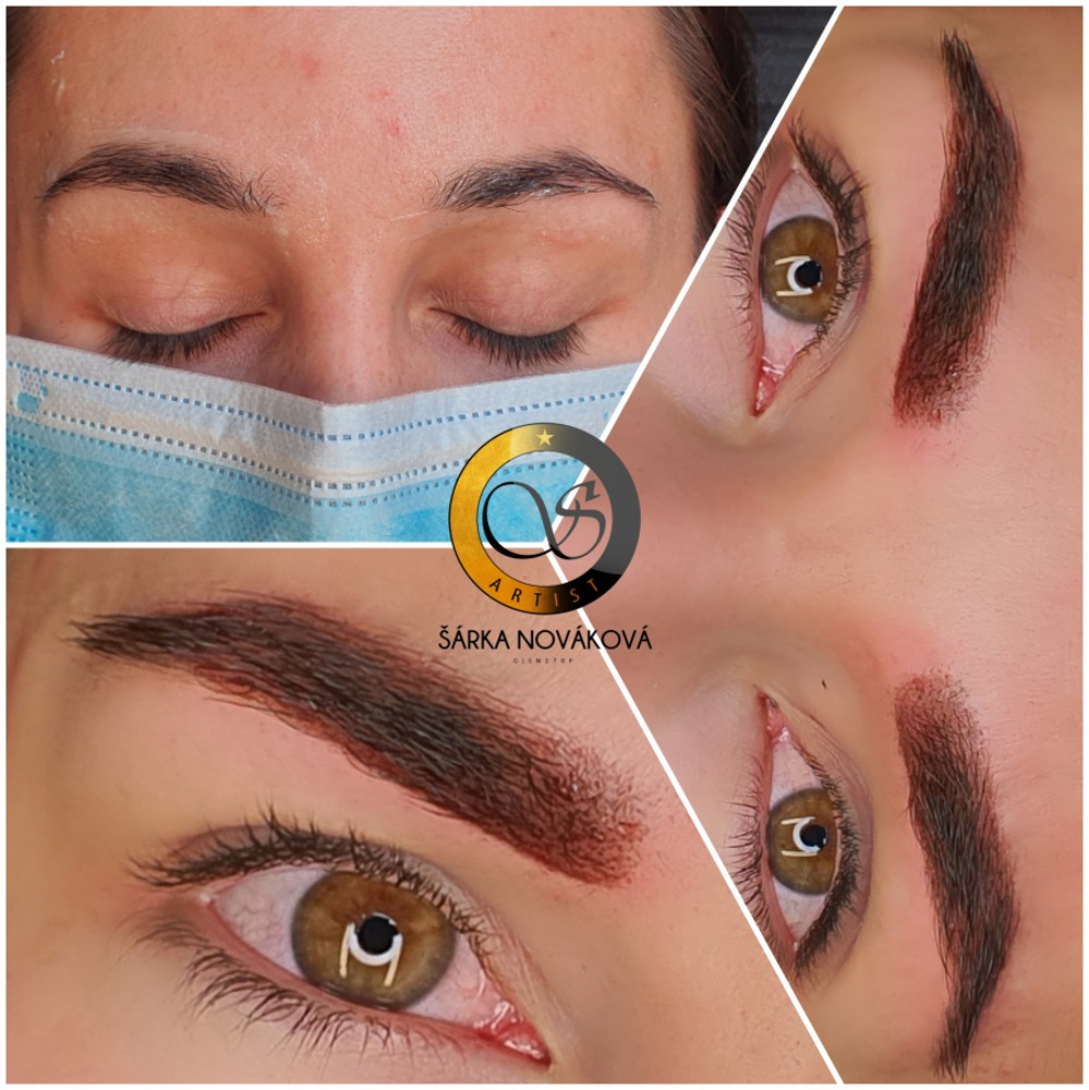 Ombre-pudrový efekt, permanentní make up